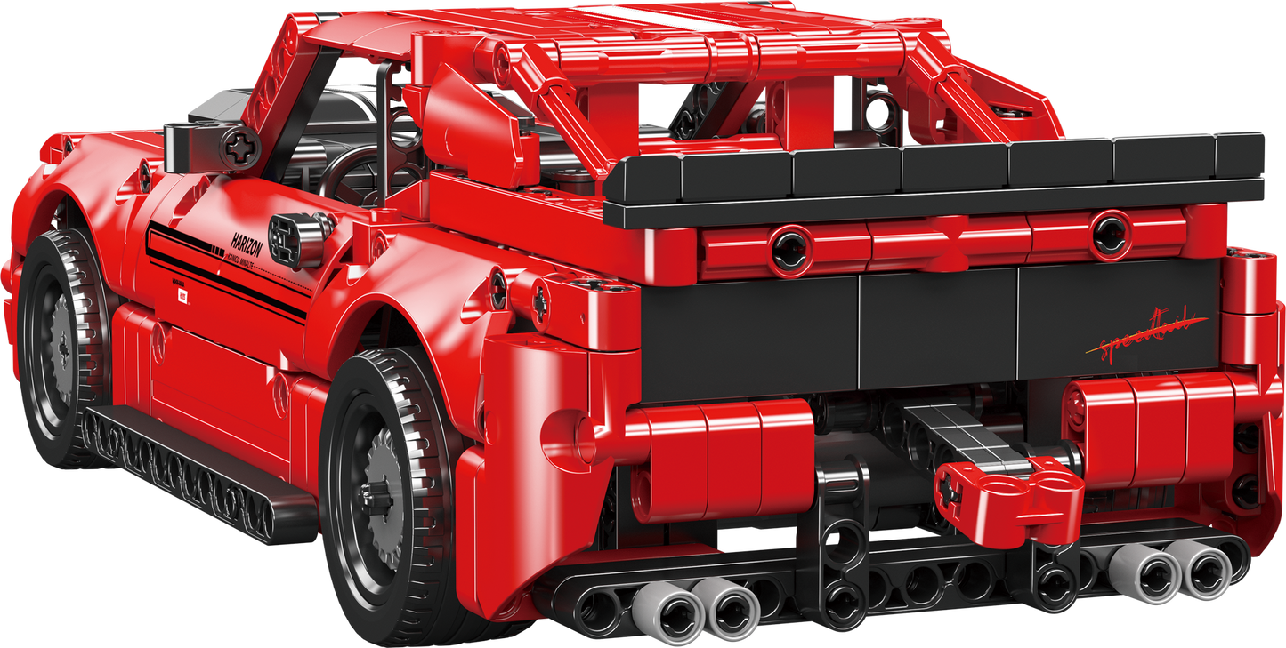 Mould King 15080S Challenger American Muscle Pull-back Car Model Building Toy Set | 763 PCS