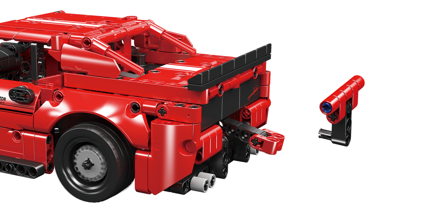 Mould King 15080S Challenger American Muscle Pull-back Car Model Building Toy Set | 763 PCS