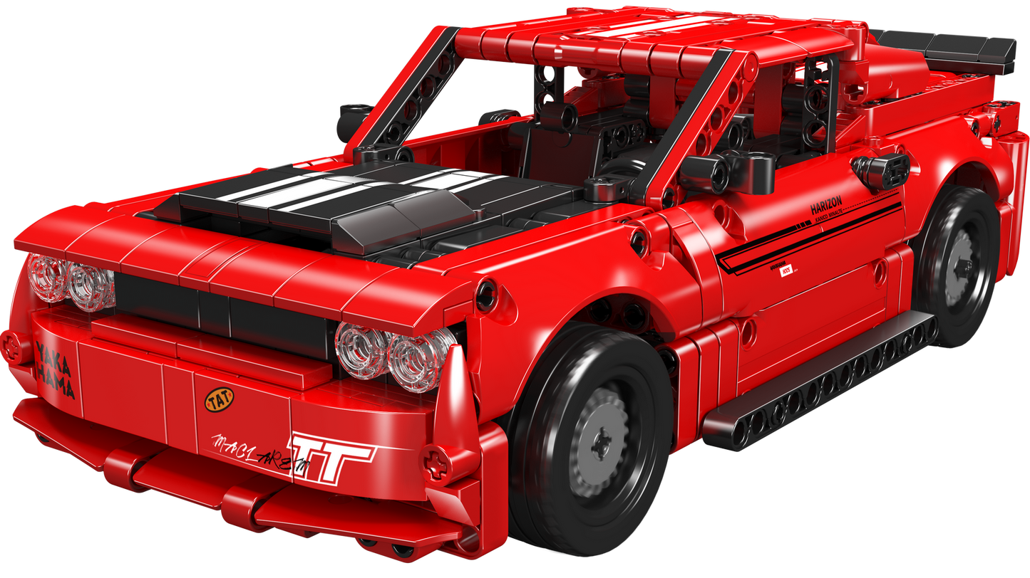 Mould King 15080S Challenger American Muscle Pull-back Car Model Building Toy Set | 763 PCS