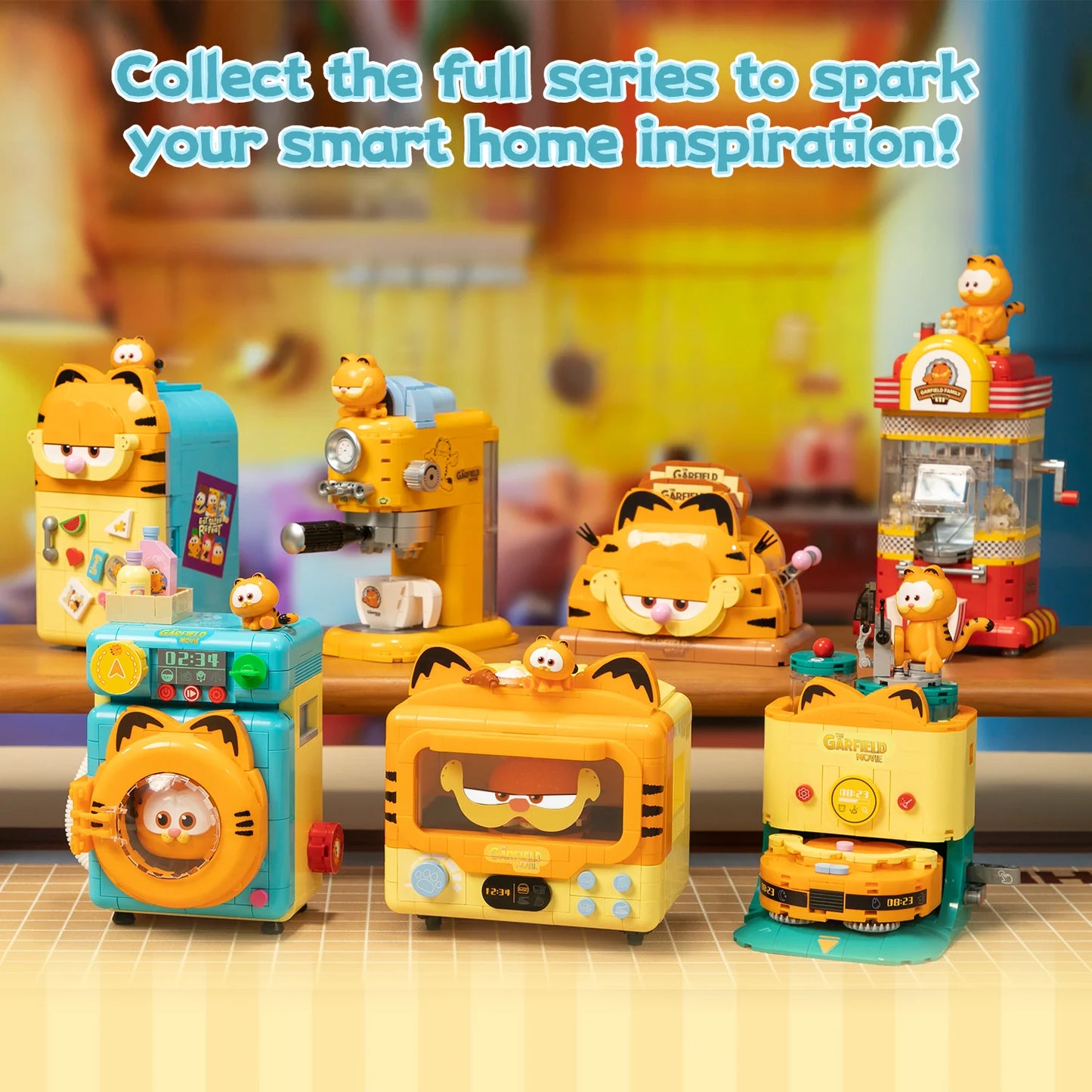 Pantasy 86823 Garfield Robot Vacuum Building Toy Set | 300 PCS