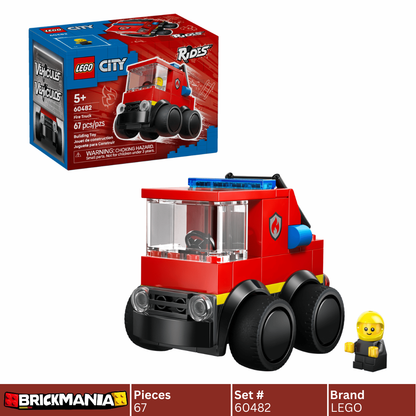 LEGO 60482 City Rides – Fire Truck | 67 PCS
