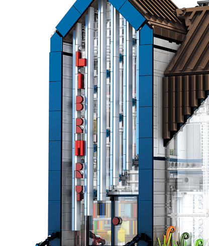 Mould King 16022 Modern Library With Lightning Building Toy Set | 2788 PCS