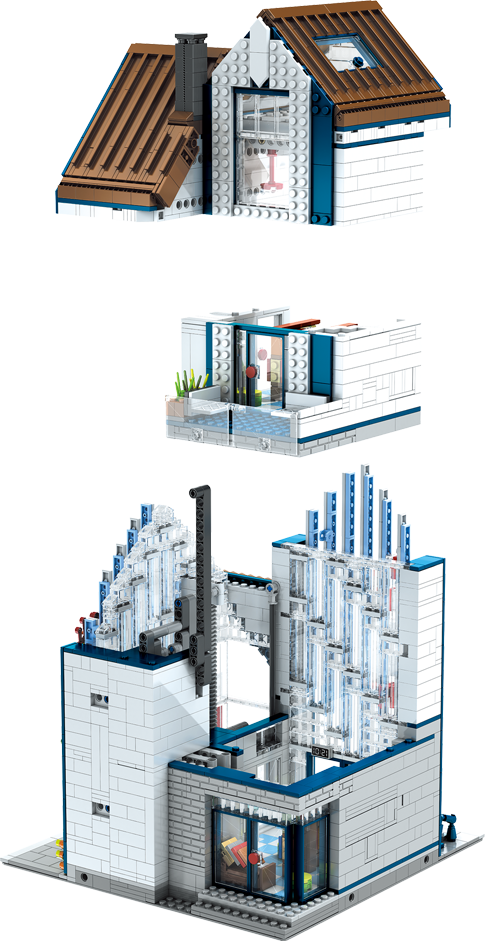 Mould King 16022 Modern Library With Lightning Building Toy Set | 2788 PCS