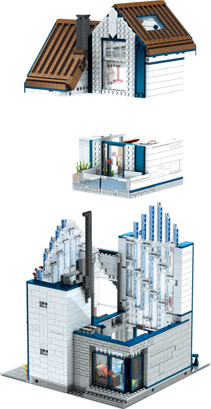 Mould King 16022 Modern Library With Lightning Building Toy Set | 2788 PCS