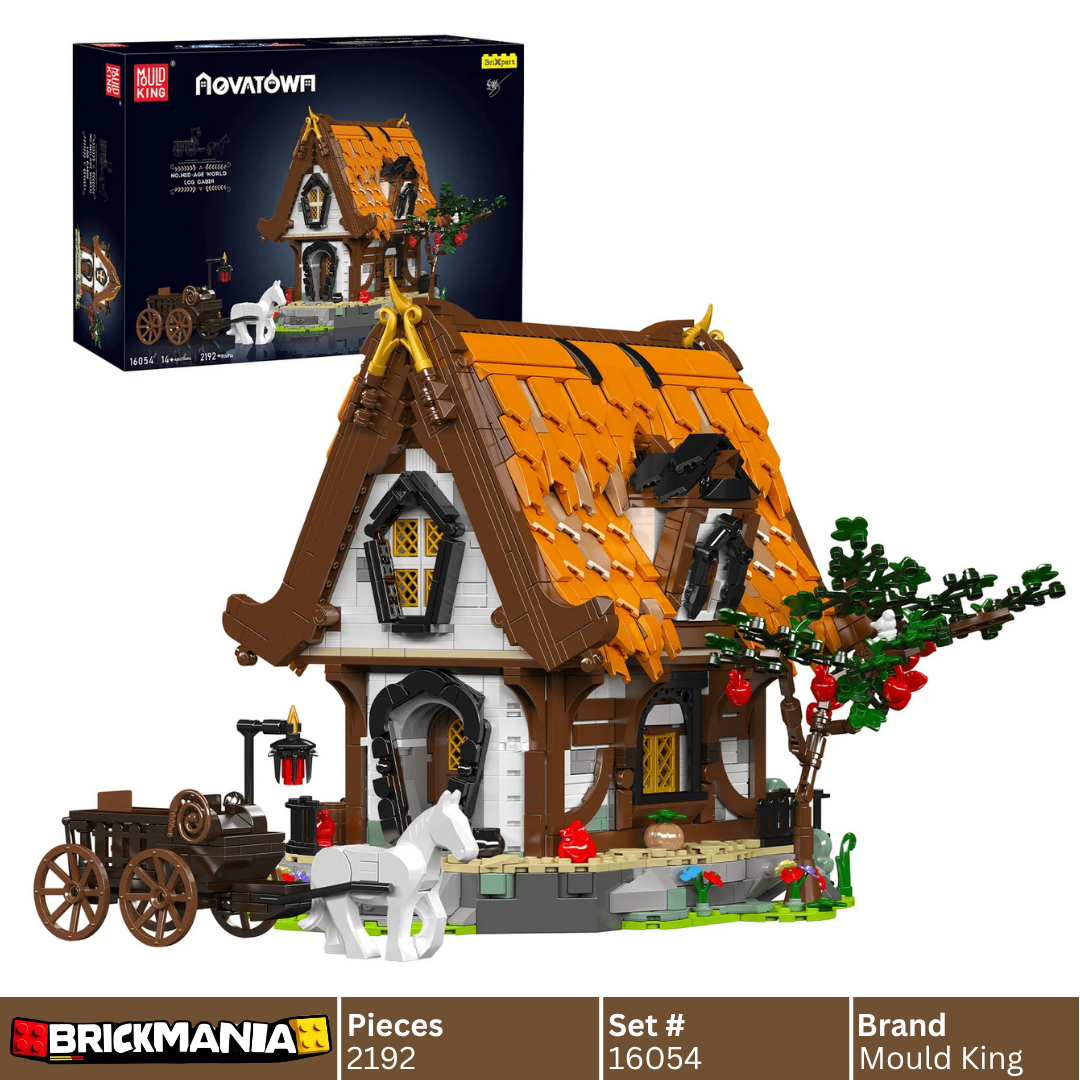 Mould King 16054 Medieval World Log Cabin With Lightning Building Toy Set | 2192 PCS