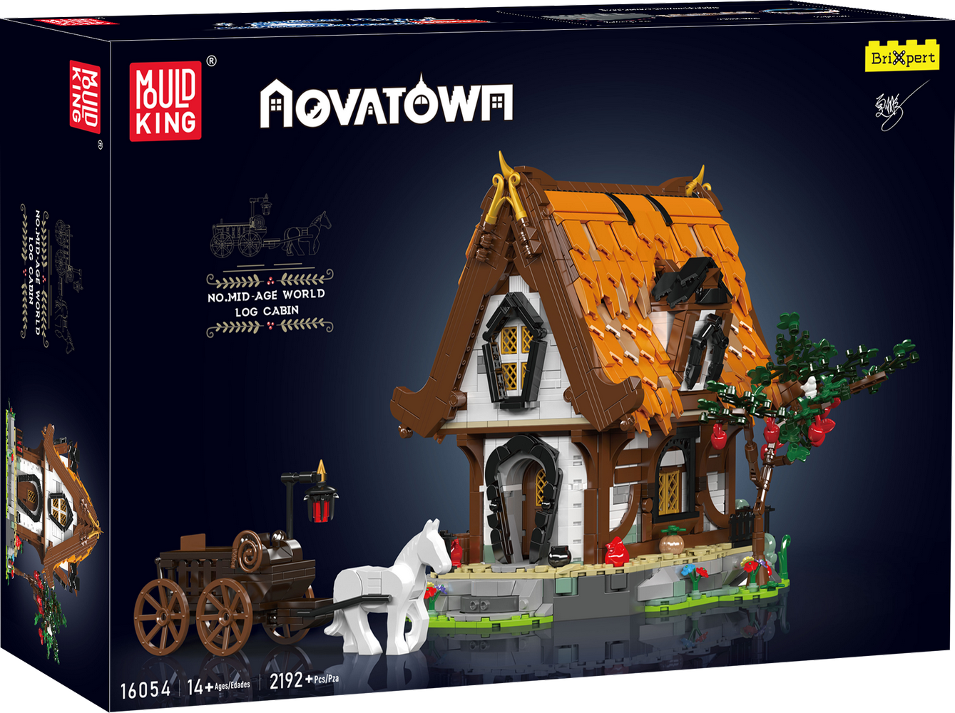 Mould King 16054 Medieval World Log Cabin With Lightning Building Toy Set | 2192 PCS