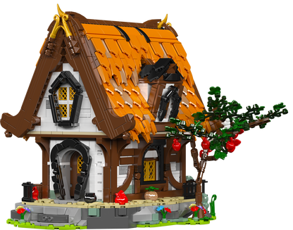 Mould King 16054 Medieval World Log Cabin With Lightning Building Toy Set | 2192 PCS