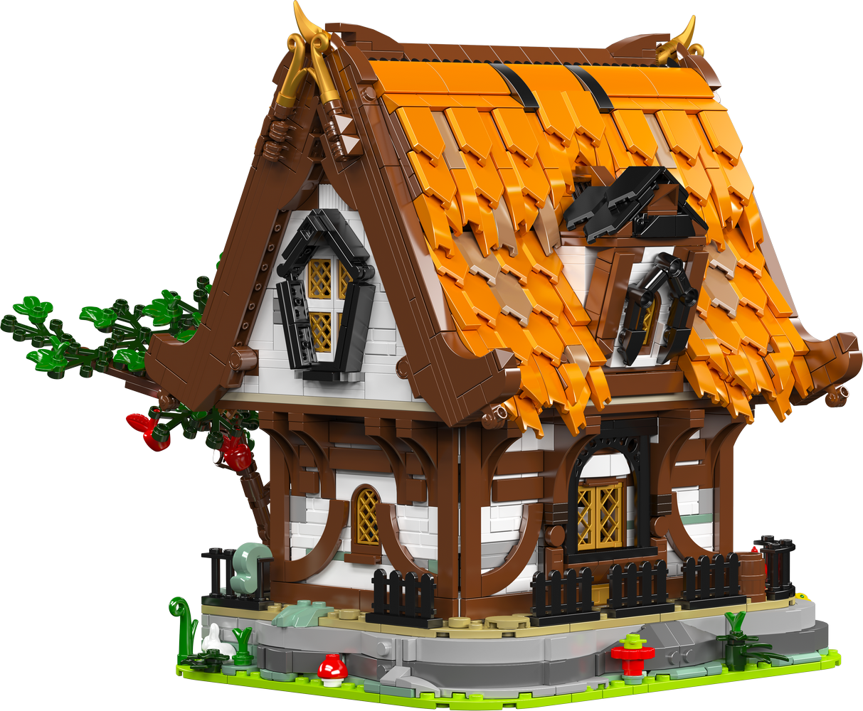 Mould King 16054 Medieval World Log Cabin With Lightning Building Toy Set | 2192 PCS