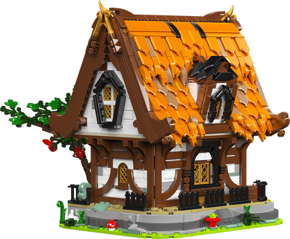 Mould King 16054 Medieval World Log Cabin With Lightning Building Toy Set | 2192 PCS