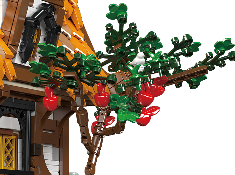 Mould King 16054 Medieval World Log Cabin With Lightning Building Toy Set | 2192 PCS