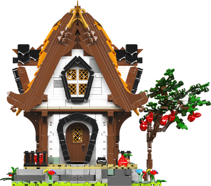 Mould King 16054 Medieval World Log Cabin With Lightning Building Toy Set | 2192 PCS