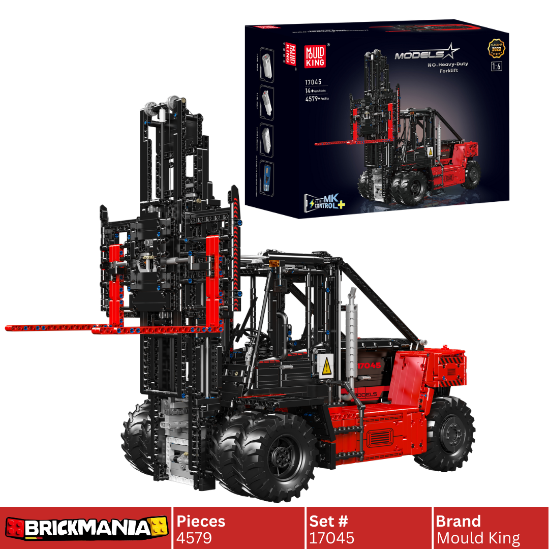 Mould King 17045 Remote Controlled Heavy-Duty Forklift Red Building Toy Set | 4579 PCS