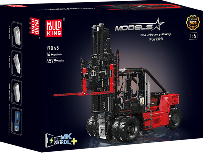 Mould King 17045 Remote Controlled Heavy-Duty Forklift Red Building Toy Set | 4579 PCS
