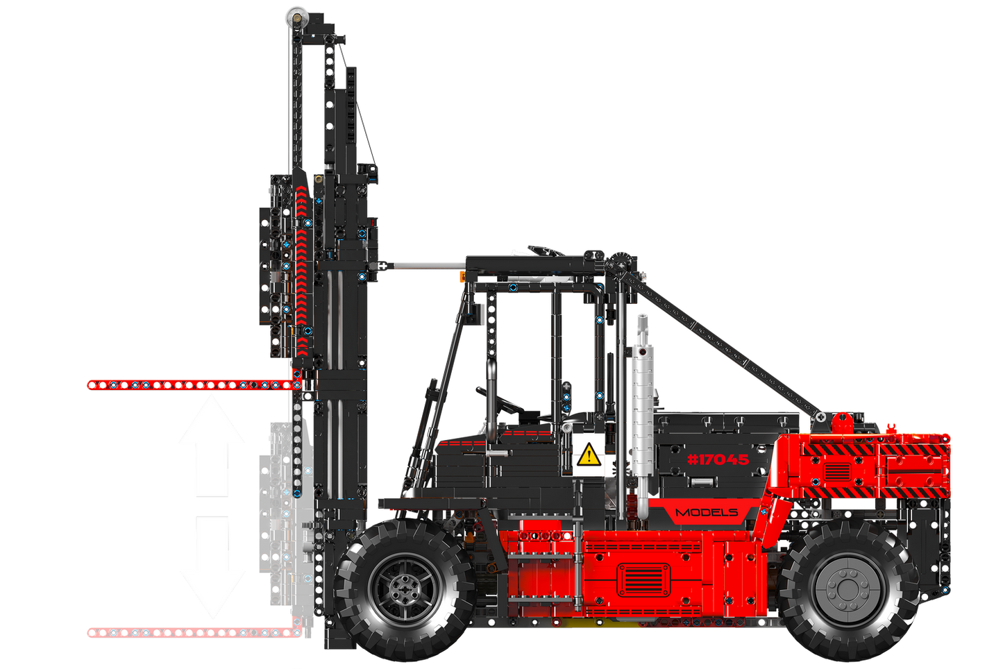 Mould King 17045 Remote Controlled Heavy-Duty Forklift Red Building Toy Set | 4579 PCS