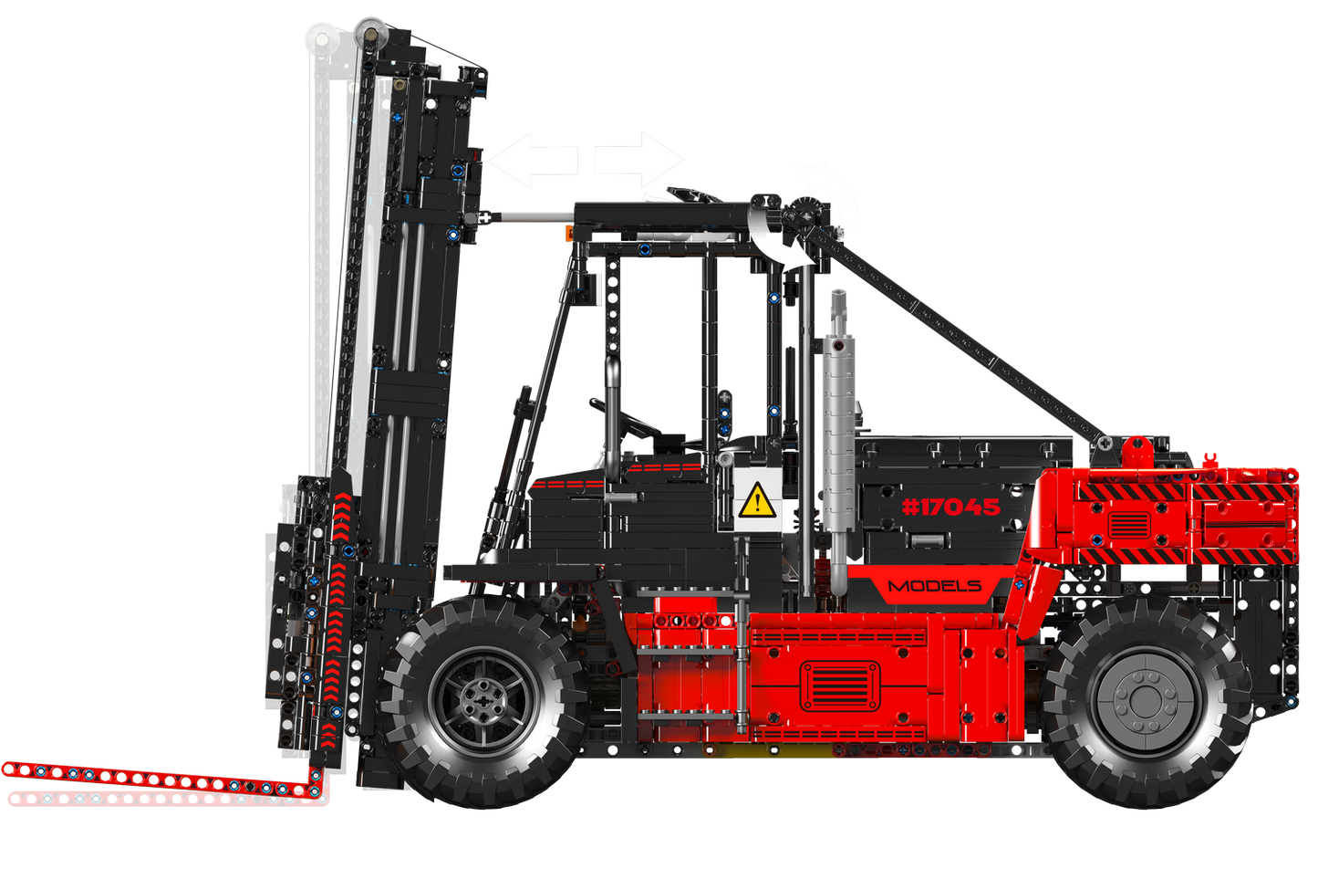 Mould King 17045 Remote Controlled Heavy-Duty Forklift Red Building Toy Set | 4579 PCS