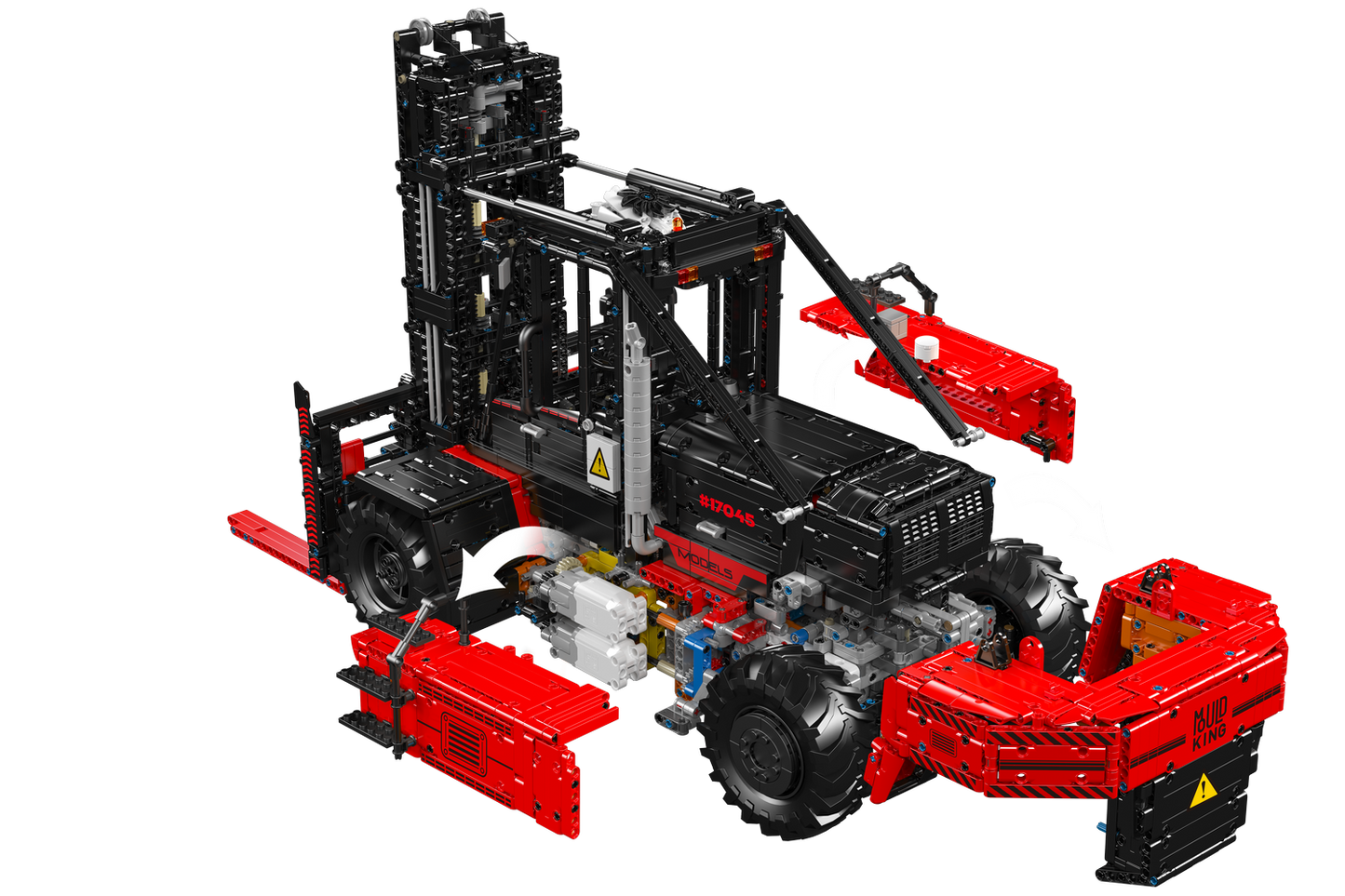 Mould King 17045 Remote Controlled Heavy-Duty Forklift Red Building Toy Set | 4579 PCS