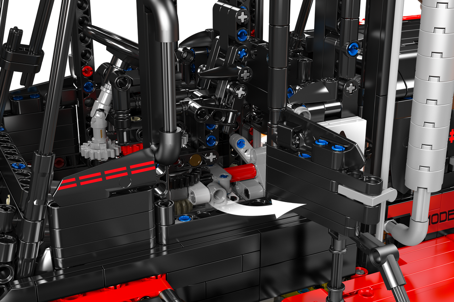 Mould King 17045 Remote Controlled Heavy-Duty Forklift Red Building Toy Set | 4579 PCS