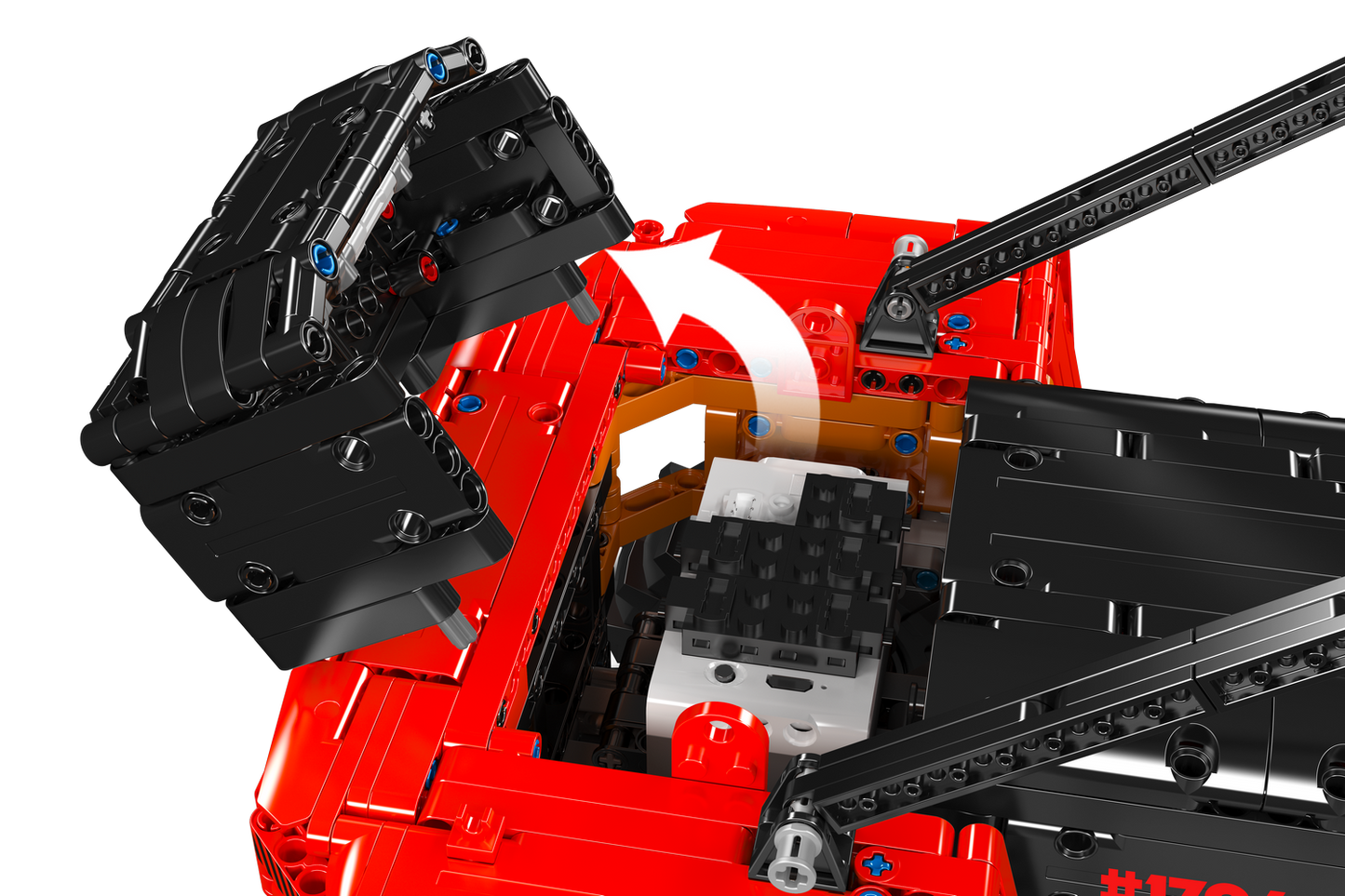 Mould King 17045 Remote Controlled Heavy-Duty Forklift Red Building Toy Set | 4579 PCS