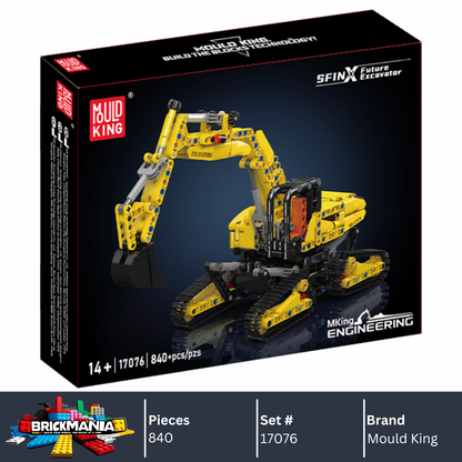 Mould King 17076 SFINX Future Excavator Building Toy Set | 840 PCS