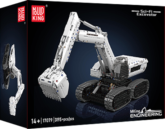 Mould King 17079 Remote Controlled All-Terrain Crawler Sci-Fi Excavator Building Toy Set | 3195 PCS