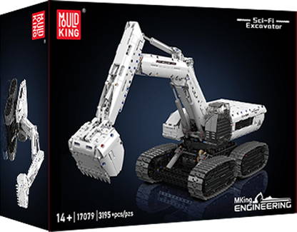 Mould King 17079 Remote Controlled All-Terrain Crawler Sci-Fi Excavator Building Toy Set | 3195 PCS