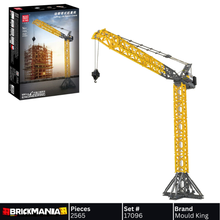 Mould King 17096 Remote Controlled Luffing Jib Tower Crane Building Toy Set | 2565 PCS