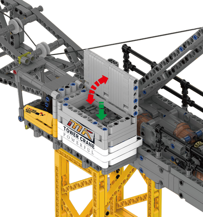Mould King 17096 Remote Controlled Luffing Jib Tower Crane Building Toy Set | 2565 PCS