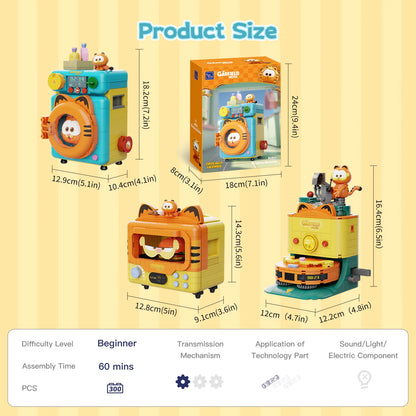 Pantasy 86821 Garfield Washing Machine Building Toy Set | 300 PCS