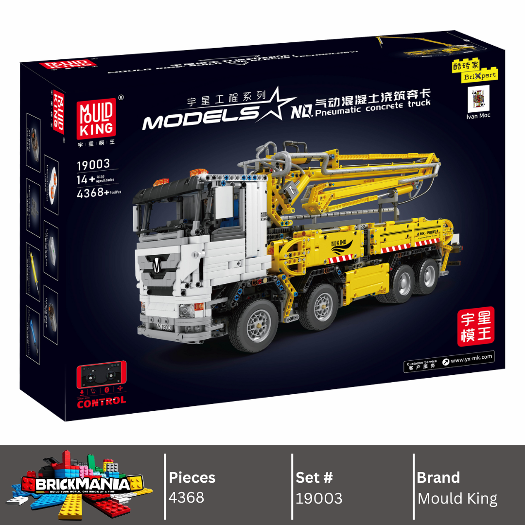 Mould King 19003 Pneumatic Concrete Truck Building Toy Set | 4,368 PCS