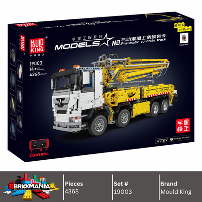 Mould King 19003 Pneumatic Concrete Truck Building Toy Set | 4,368 PCS