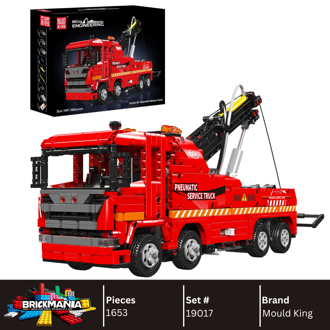 Mould King 19017 Remote Controlled Scania Pneumatic Rescue Truck Building Toy Set | 1653 PCS