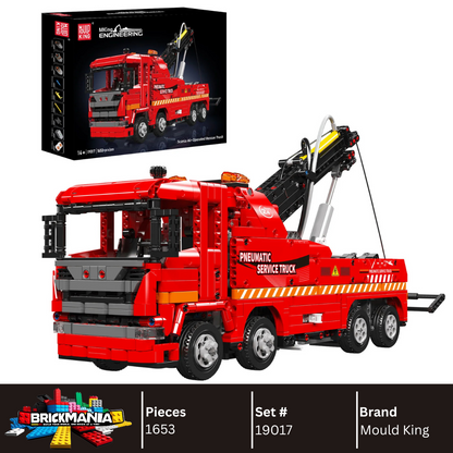 Mould King 19017 Remote Controlled Scania Pneumatic Rescue Truck Building Toy Set | 1653 PCS