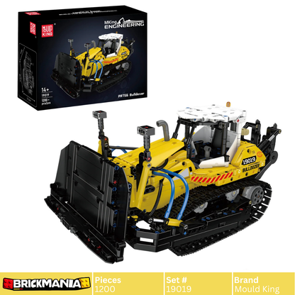 Mould King 19019 PR756 Bulldozer Building Toy Set | 1200 PCS