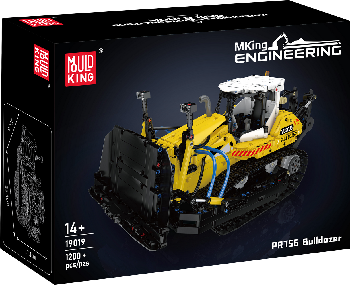 Mould King 19019 PR756 Bulldozer Building Toy Set | 1200 PCS