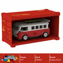 Happy Build PB8807 T1 Campervan Building Toy Set | 407 PCS | Buildable Car with Display Container