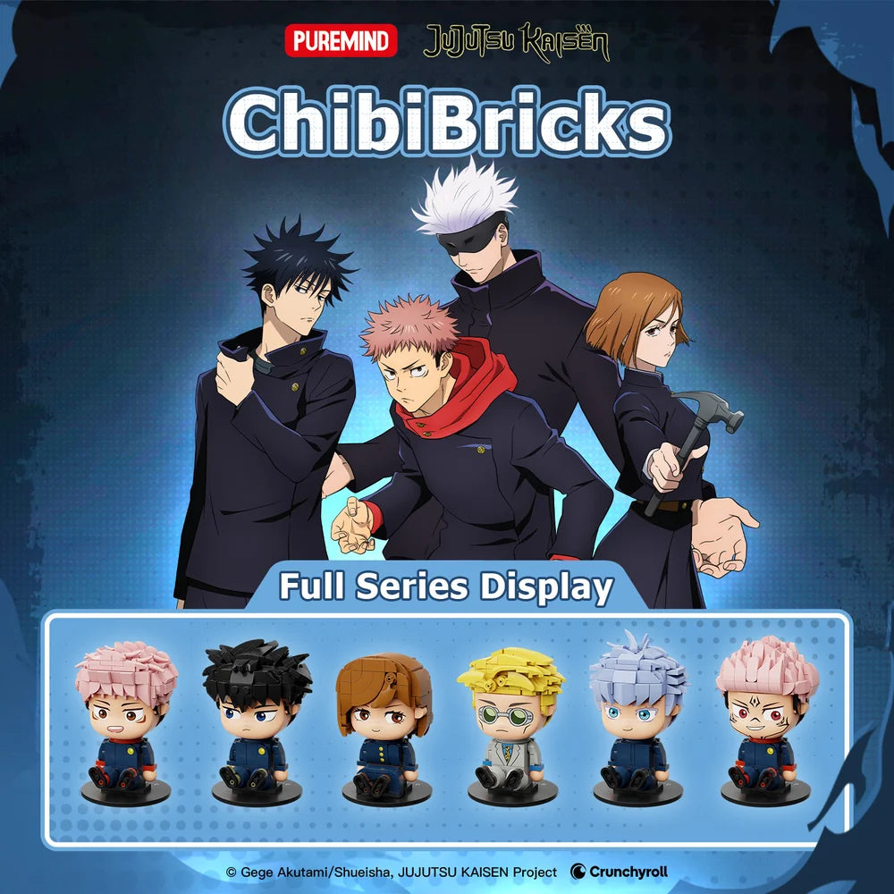 PUREMIND 2734 Jujutsu Kaisen ChibiBricks Blind Box Building Toy Set | 156 PCS