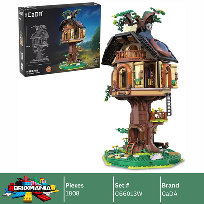 CaDA C66013W Tree House Library Building Toy Set | 1808 PCS