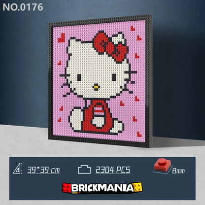 N0176 Hello Kitty Mosaic Wall Art | 2304 PCS
