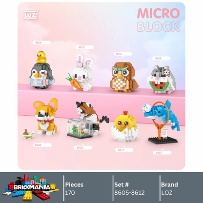 LOZ 8605-8612 Creative Animal Mini Building Toy Sets – Brickmania LOZ 8605-8612 Creative Animal Mini Building Toy Sets – Brickmania