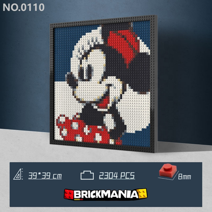 N0110 Minnie Mouse Mosaic Wall Art | 2304 PCS