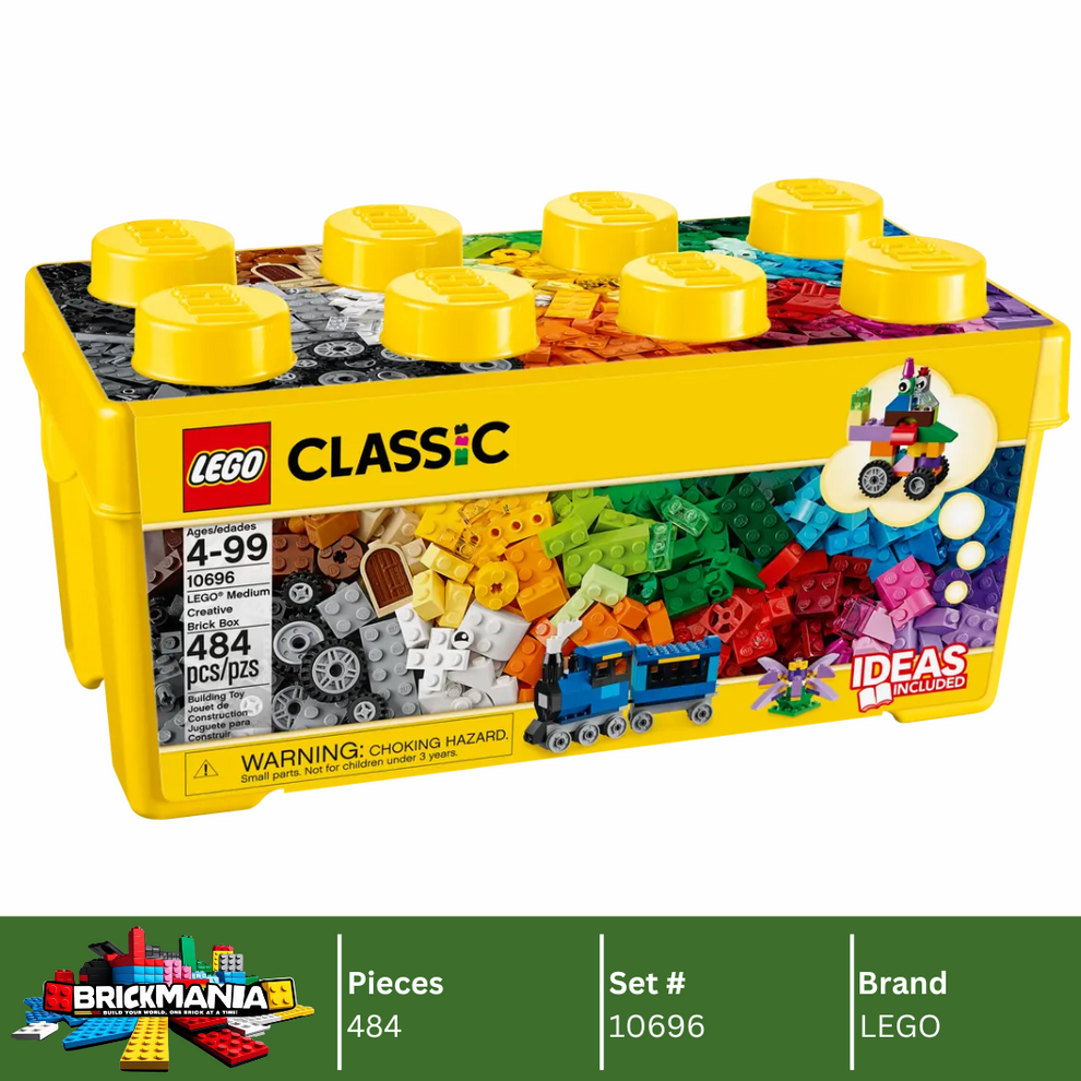 LEGO 10696 Classic Medium Creative Brick Box | 484 PCS – Brickmania