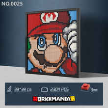 N0025 Mario Close-Up Mosaic Wall Art | 2304 PCS