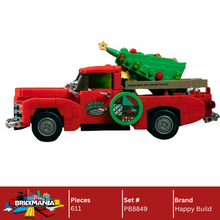 Happy Build PB8849 Christmas Truck Building Toy Set | 611 PCS | Buildable Car with Display Container