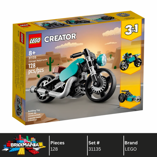 LEGO 31135 Creator 3in1 Vintage Motorcycle | 128 PCS | Damaged box