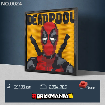 N0024 Deadpool Mosaic Wall Art | 2304 PCS