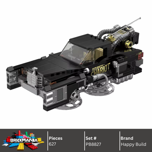 Happy Build PB8827 Futuristic Chariot Building Toy Set | 627 PCS | Buildable Car with Display Container