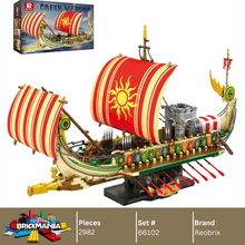 Reobrix 66102 Greek Warship Building Toy Set | 2982 PCS