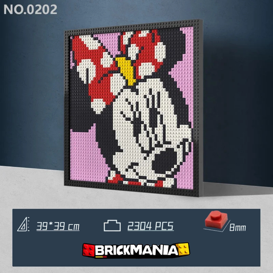 N0202 Minnie Mouse Mosaic Wall Art | 2304 PCS