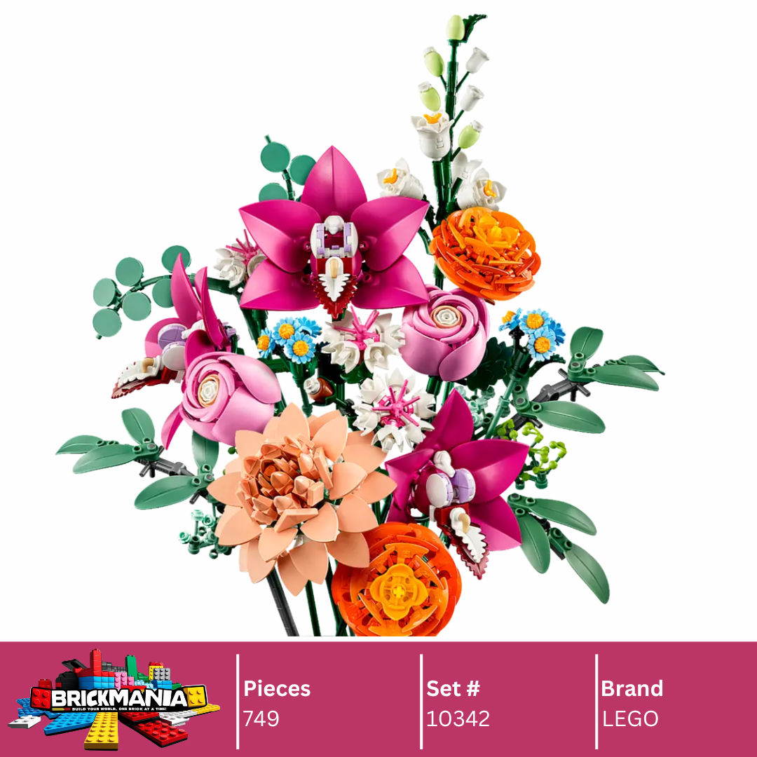 LEGO 10342 Pretty Pink Flower Bouquet | 749 PCS