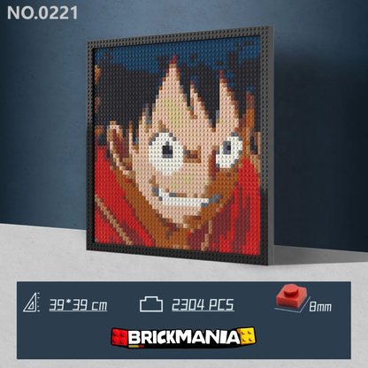 N0221 Monkey D. Luffy Mosaic Wall Art | 2304 PCS